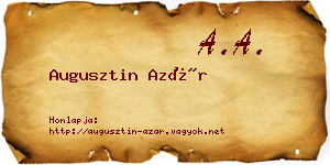 Augusztin Azár névjegykártya